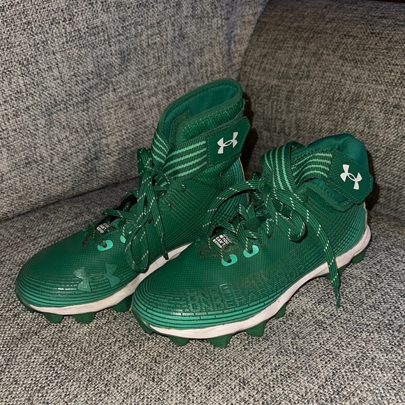 Under Armour Green High-Top Sneakers with White Accents - Picture 2 of 5